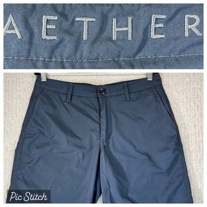 AETHER Navy Polyester performance Shorts Men Size 32‎ Flat Front Casual Outdoor
